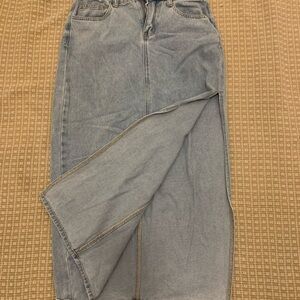 Lulu's Light Blue Denim Skirt